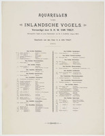KT 2009 028 (1-256)
<br/>
Aquarellen van inlandsche en niet inlandsche vogels
<br/>
<em>Trigt, Stephanus Hendrik Willem van (1790-1840)</em>